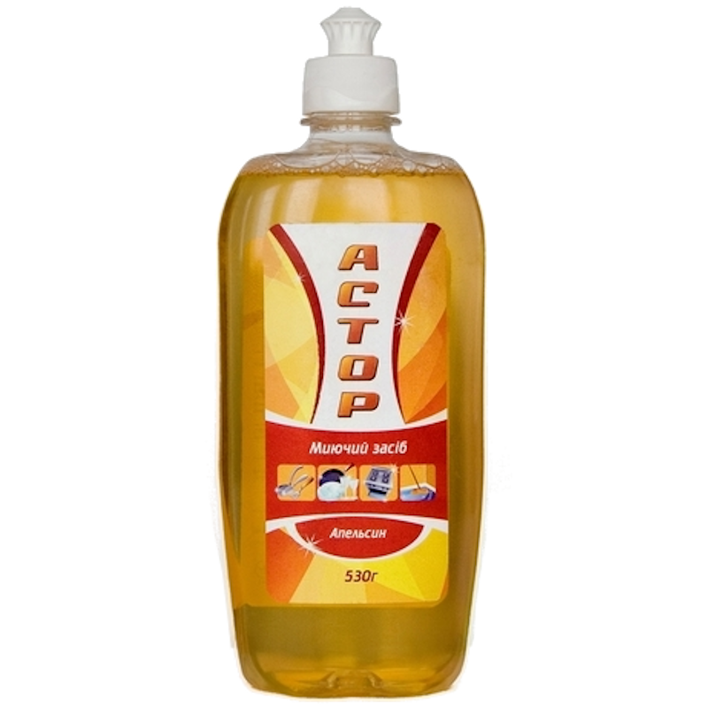 Засіб для ручного миття посуду АСТОР Апельсин, 0,5л